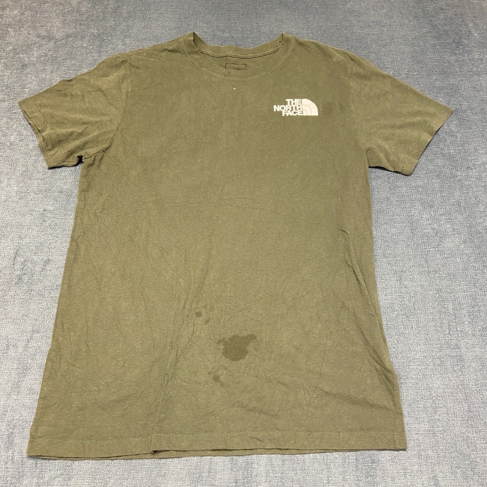 The North Face Never Stop Exploring T Shirt Mens Medium Olive Green Outdoor Tee